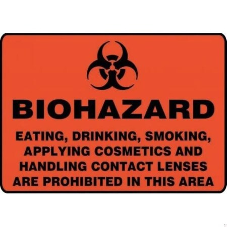 Accuform BIOHAZARD SAFETY SIGN EATING, MBHZ509XP MBHZ509XP